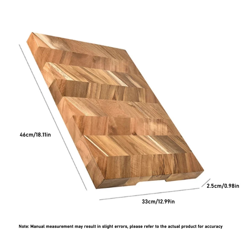 Extra Large Acacia Wood Cutting Board - Chevron Design