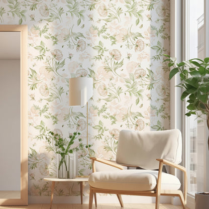 Pastoral Style Peel &amp; Stick Wallpaper in Green