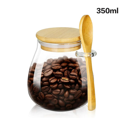 Aramé Glass Jars with Wooden Lids