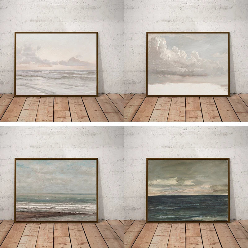 Vintage Seascape Canvas Painting