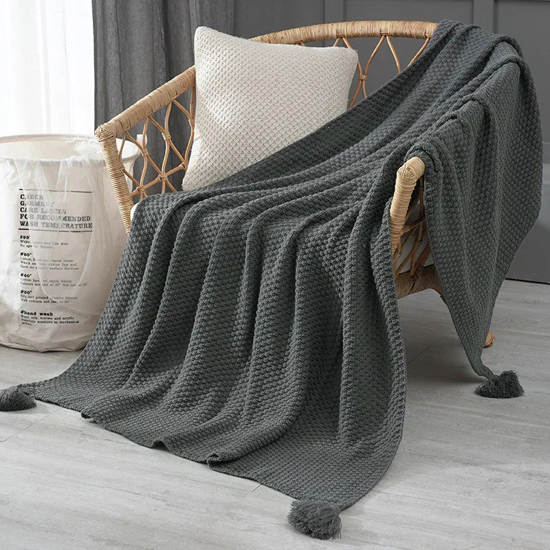Tassel Throw- Multiple Colors
