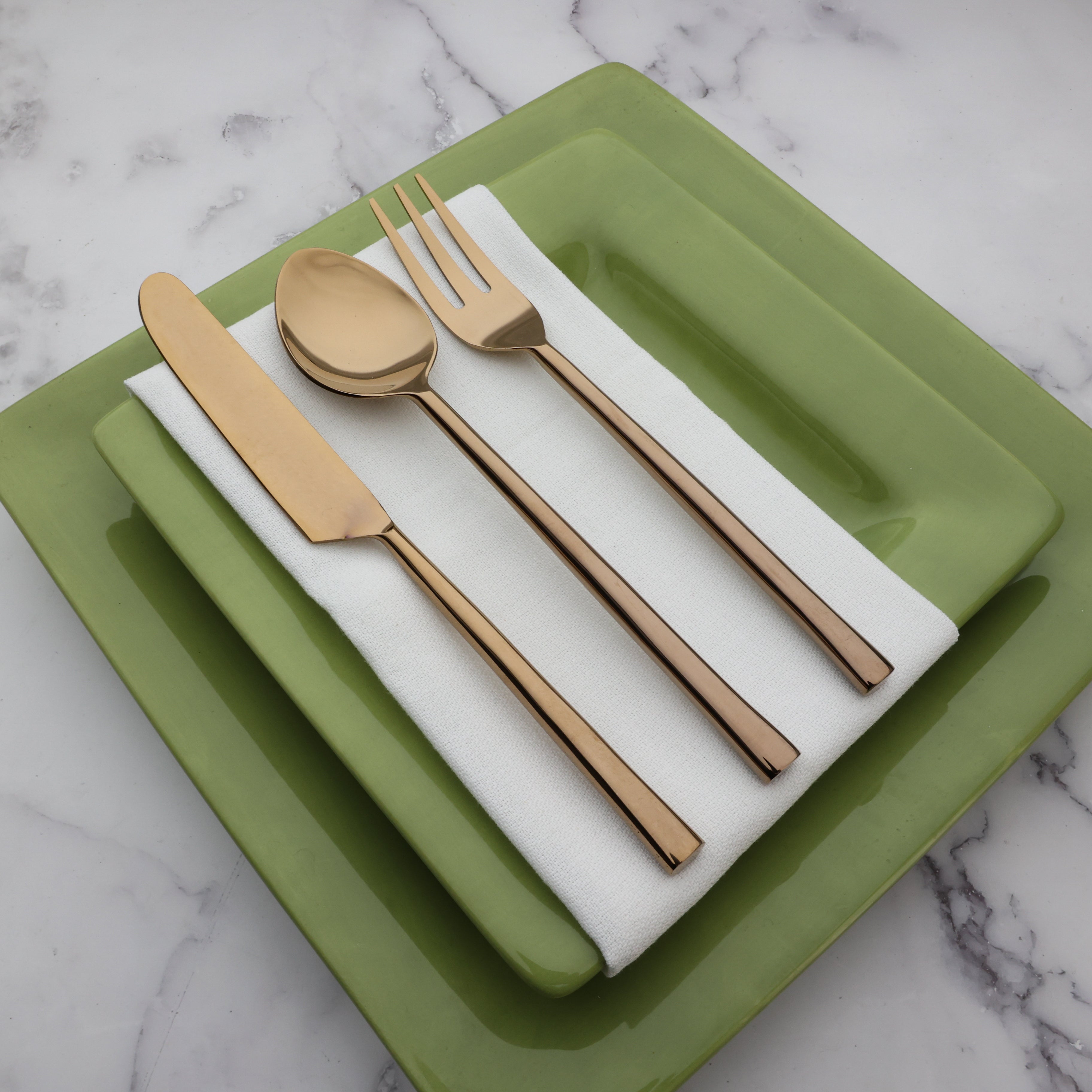 Sundance 5 Pc. Flatware Set - Bronze, Gold