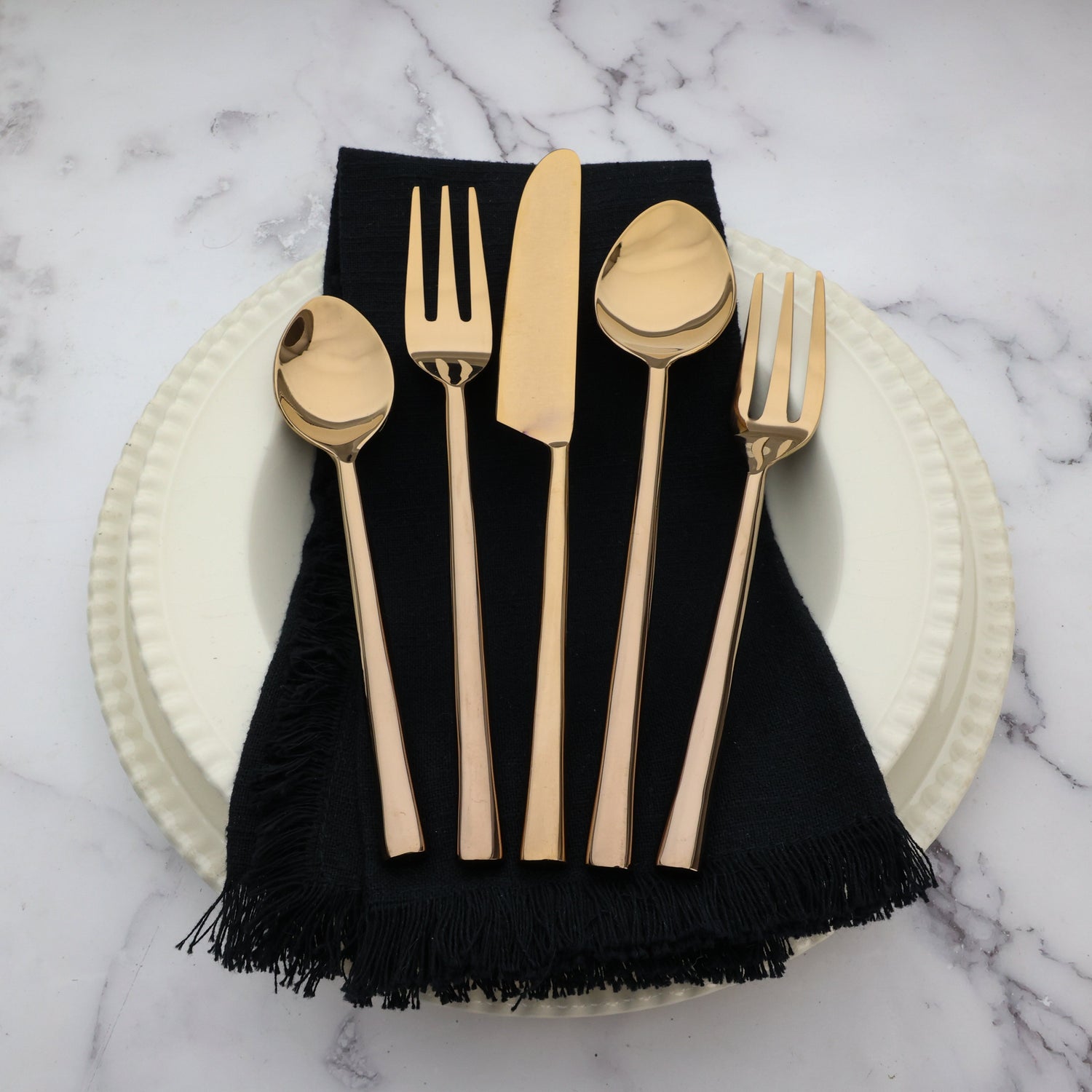 Sundance 5 Pc. Flatware Set - Bronze, Gold