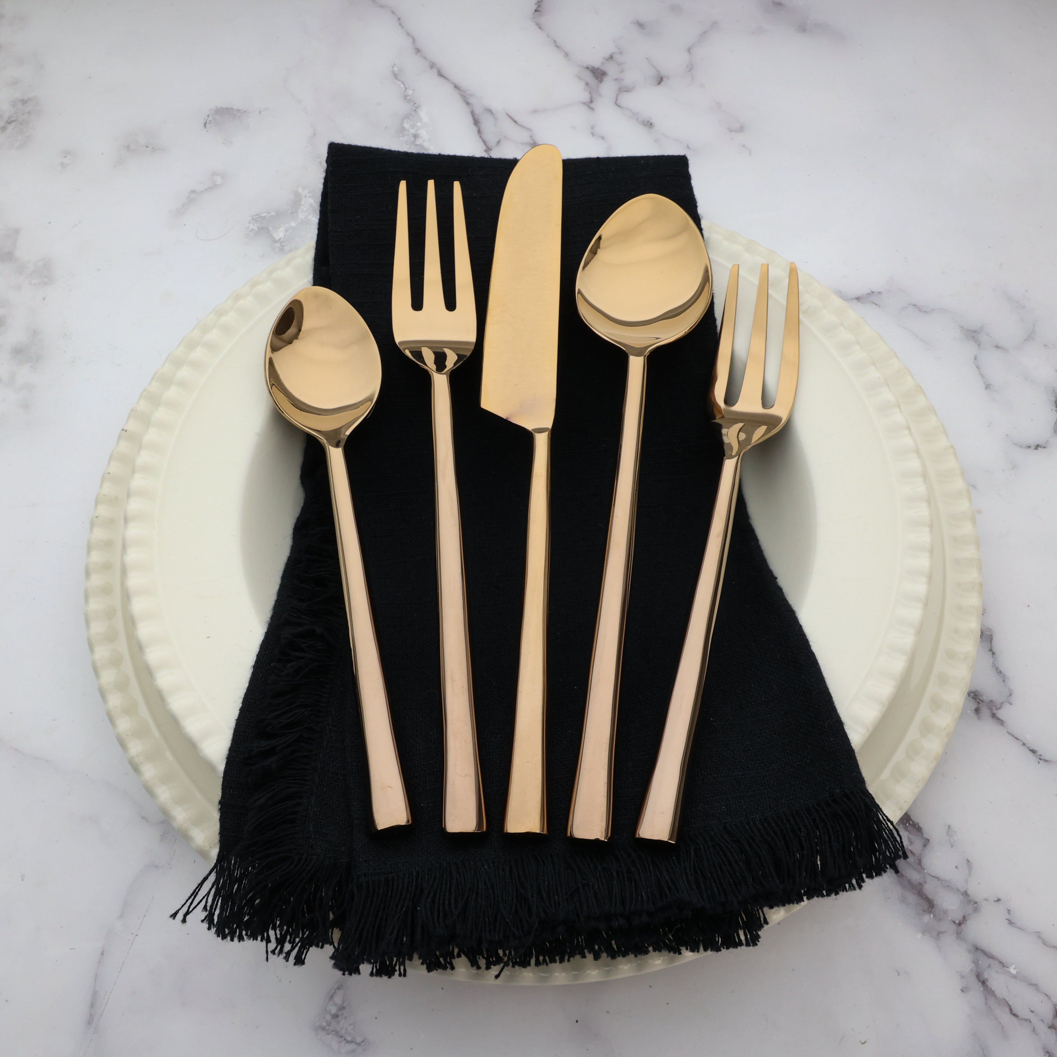 Sundance 5 Pc. Flatware Set - Bronze, Gold