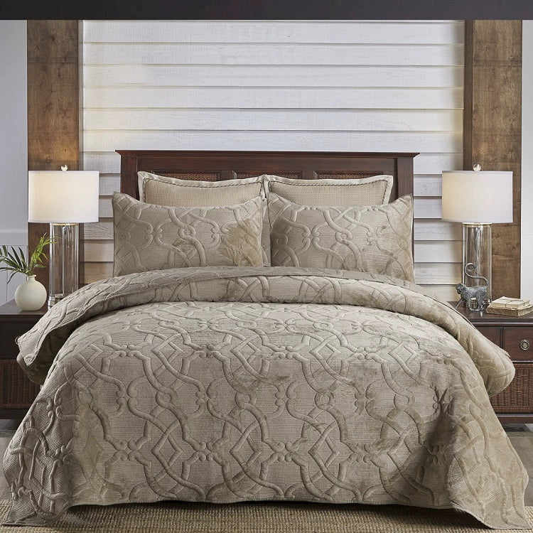 Quilted Plush European Velvet Bed Sets