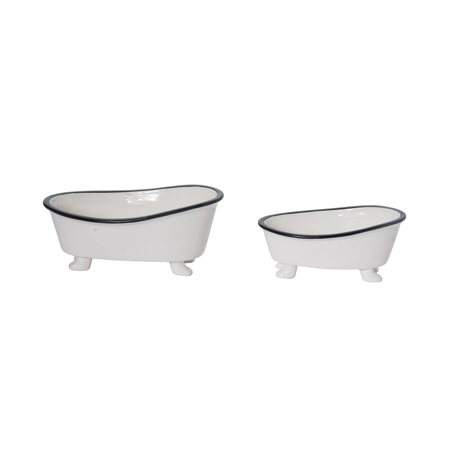 Ceramic Enamel Bathtub Planter &amp; Soap Holder