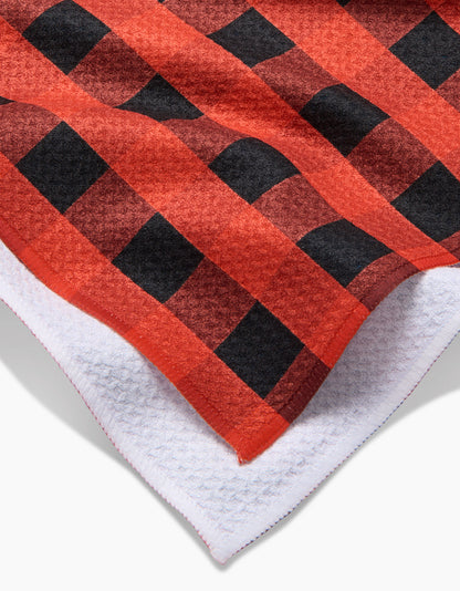 Burnt Ember Geometry Tea Towel