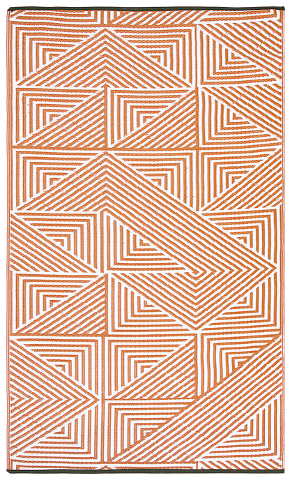 Tokyo - Burnt Orange Outdoor Rug for Patio