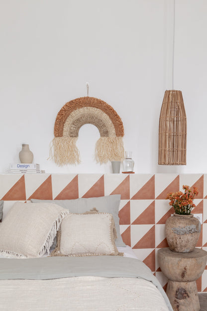 Organic Cotton Fringed Pillow Covers - Natural