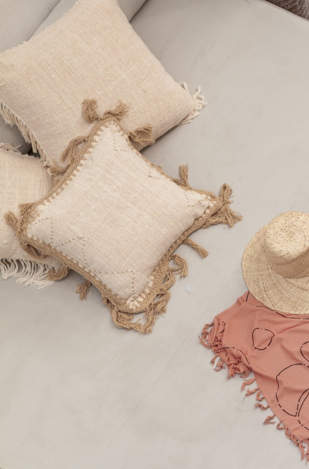 Gaia Hand Stitched Cotton Pillow Covers