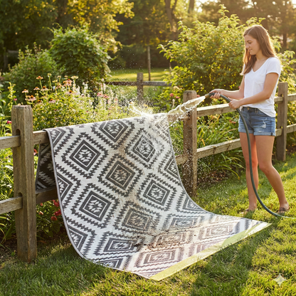 (SALE) Valencia - Gray Reversible Outdoor Rug