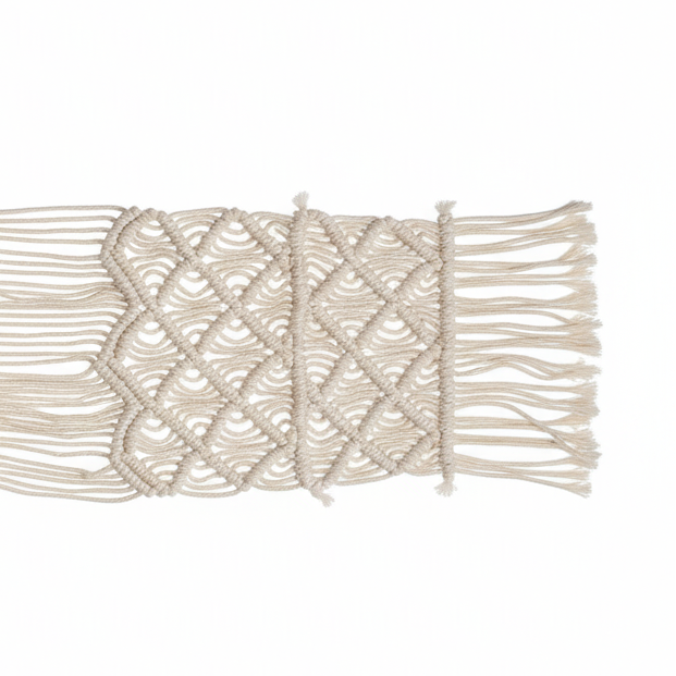 Scallop Macrame Table Runner