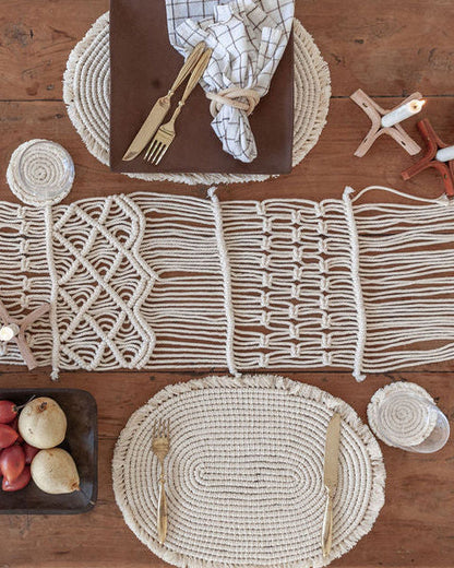 Organic Cotton Macrame Placemat