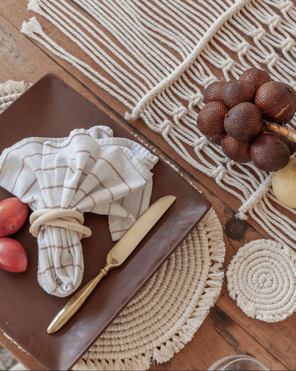 Organic Cotton Macrame Placemat