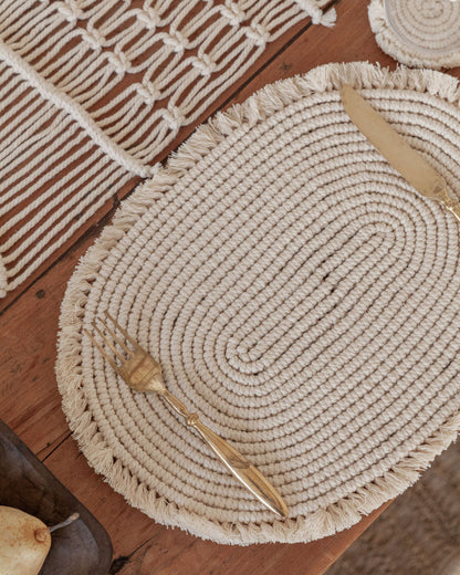 Organic Cotton Macrame Placemat