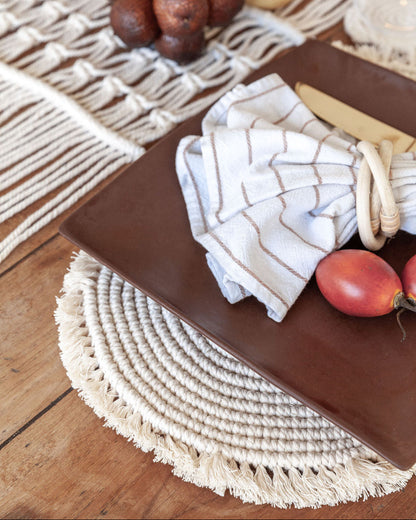 Organic Cotton Macrame Placemat