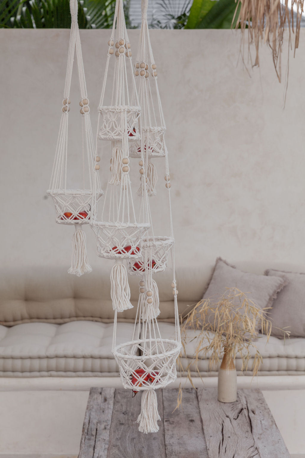 Beaded Macrame Plant Hangers