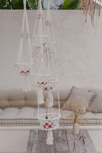 Beaded Macrame Plant Hangers