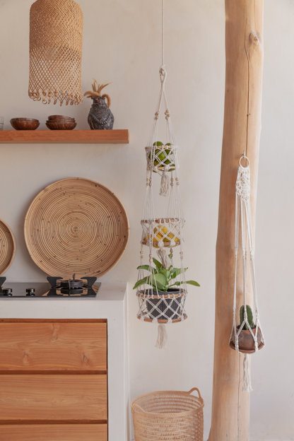 Beaded Macrame Plant Hangers