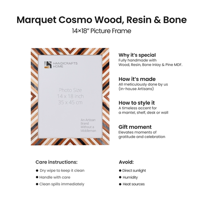 Handmade Resin &amp; Pine Inlay Frame Set - 2 Pc