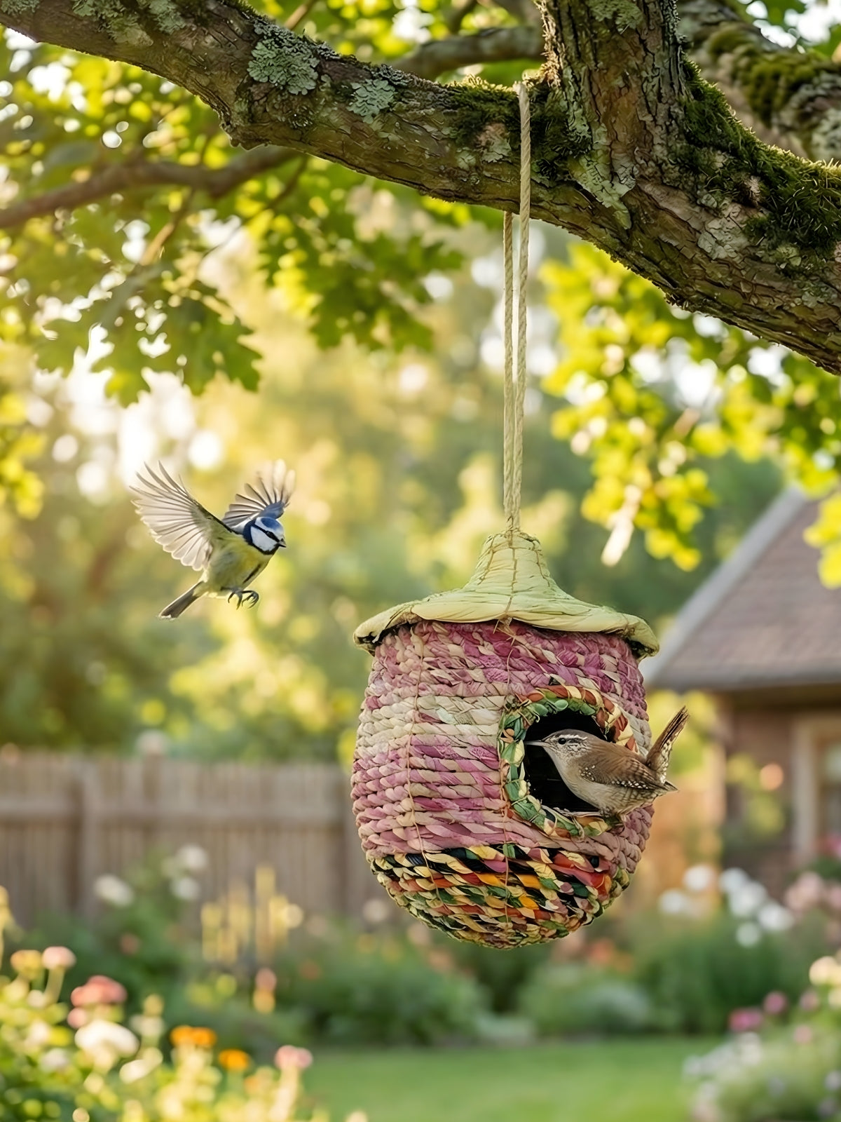 Seagrass &amp; Sari Birdhouse - Acorn