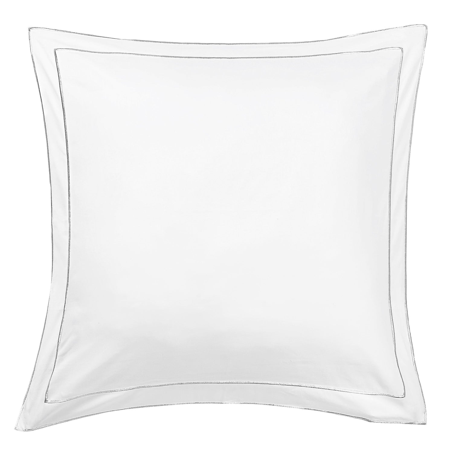 600 Thread Count Framed Sateen Embroidered Cotton Euro Sham Pair