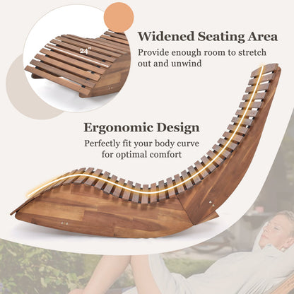 Outdoor Acacia Wood Rocking Chair