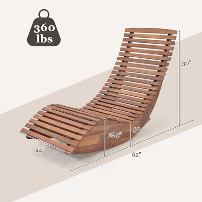 Outdoor Acacia Wood Rocking Chair