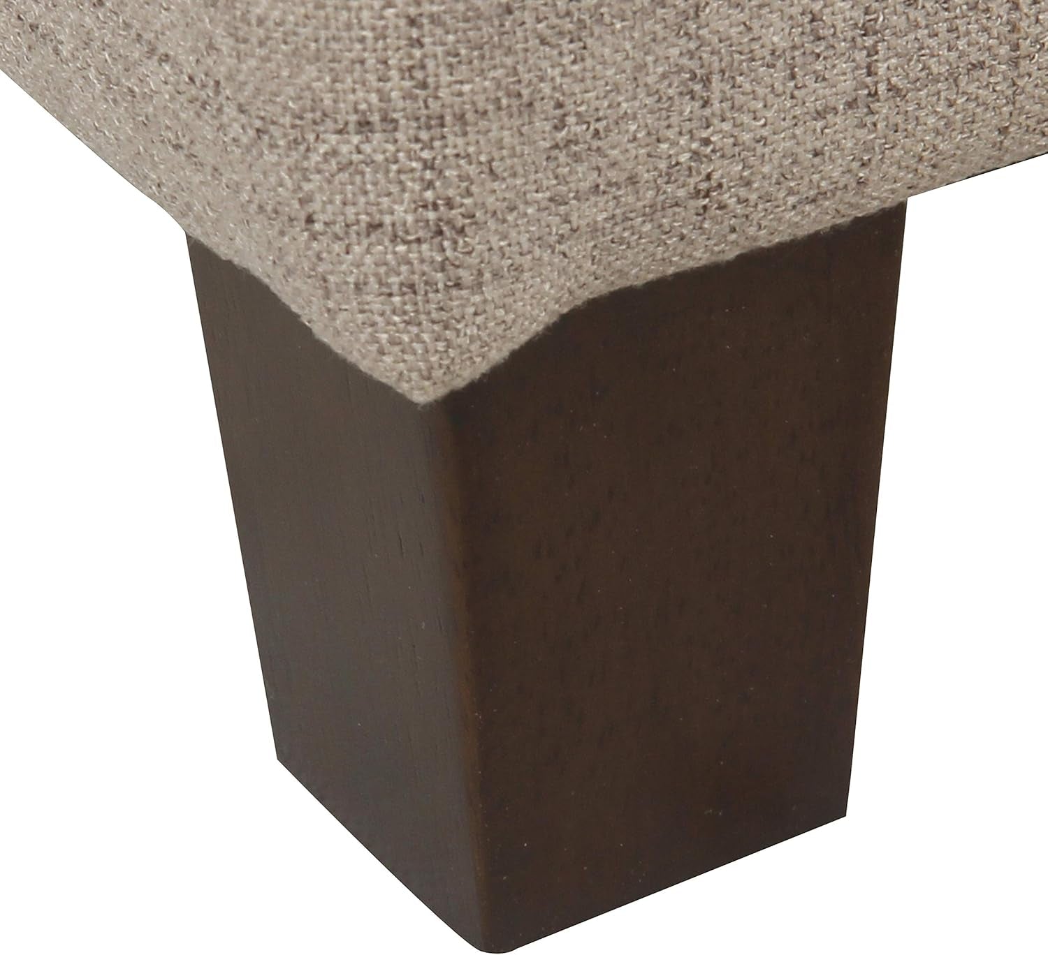 Tufted Storage Ottoman Bench in Beige