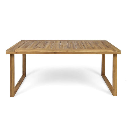 3 Piece Outdoor Acacia Wood Dining Set - Sandblast Natural Finish