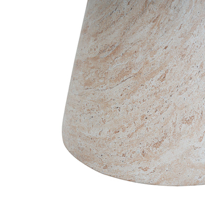 Outdoor/Indoor Lightweight Concrete Side Table in Travertine Finish