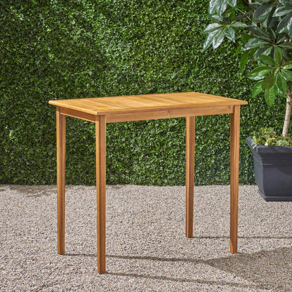 Outdoor Acacia Wood Rectangle Bar Table