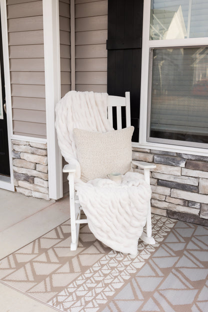Zig Zag Grey Outdoor Mat