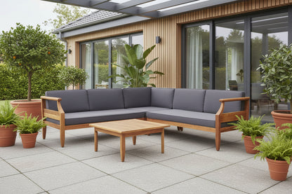 ASTON 4-PIECE SOFA SET, DARK GRAY