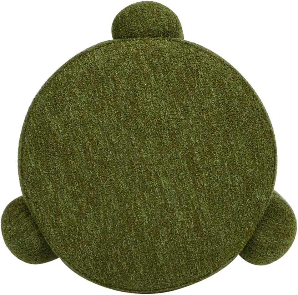 Hugo Rounded Ottoman in Moss Green