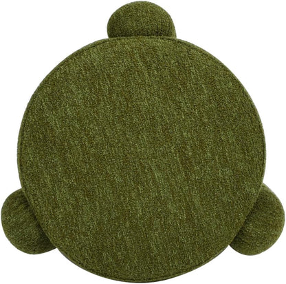 Hugo Rounded Ottoman in Moss Green