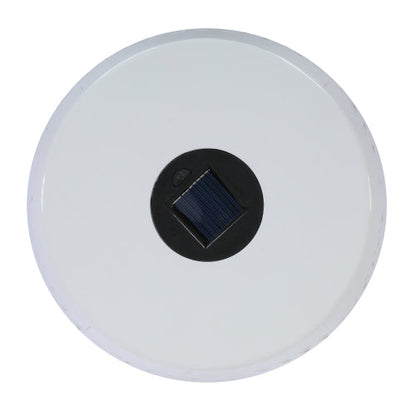 Outdoor Side Table with Built-in Solar Battery - White