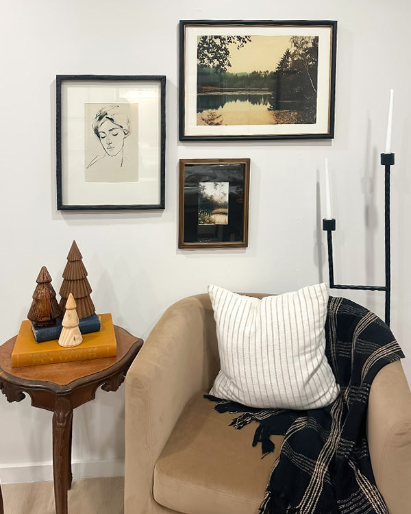 Curated Gallery Wall Vintage Art Collection - 3 Piece Set