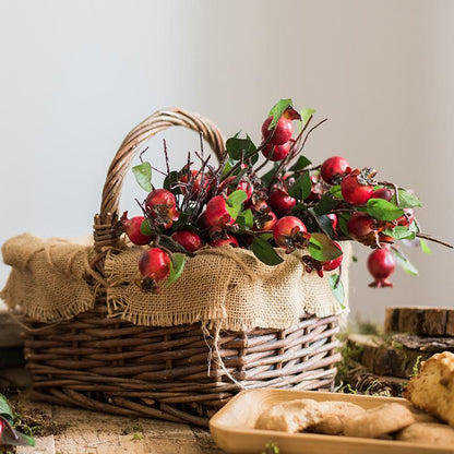 Artificial Fruit Pomegranate Fruit Bouquet - 12"