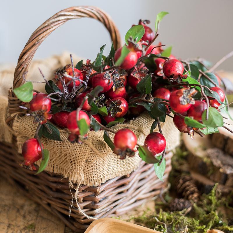 Artificial Fruit Pomegranate Fruit Bouquet - 12"