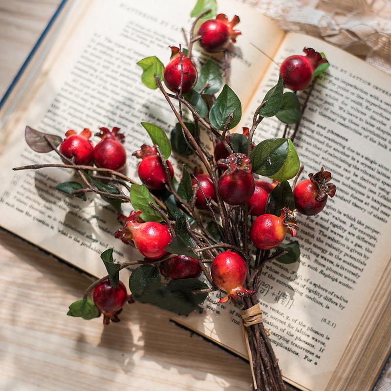 Artificial Fruit Pomegranate Fruit Bouquet - 12"