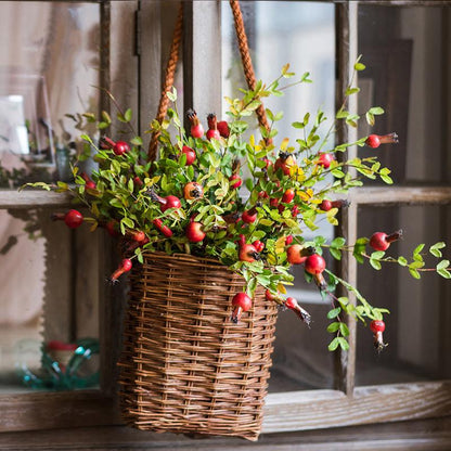 Small Artificial Pomegranate Fruit Stem - 23"