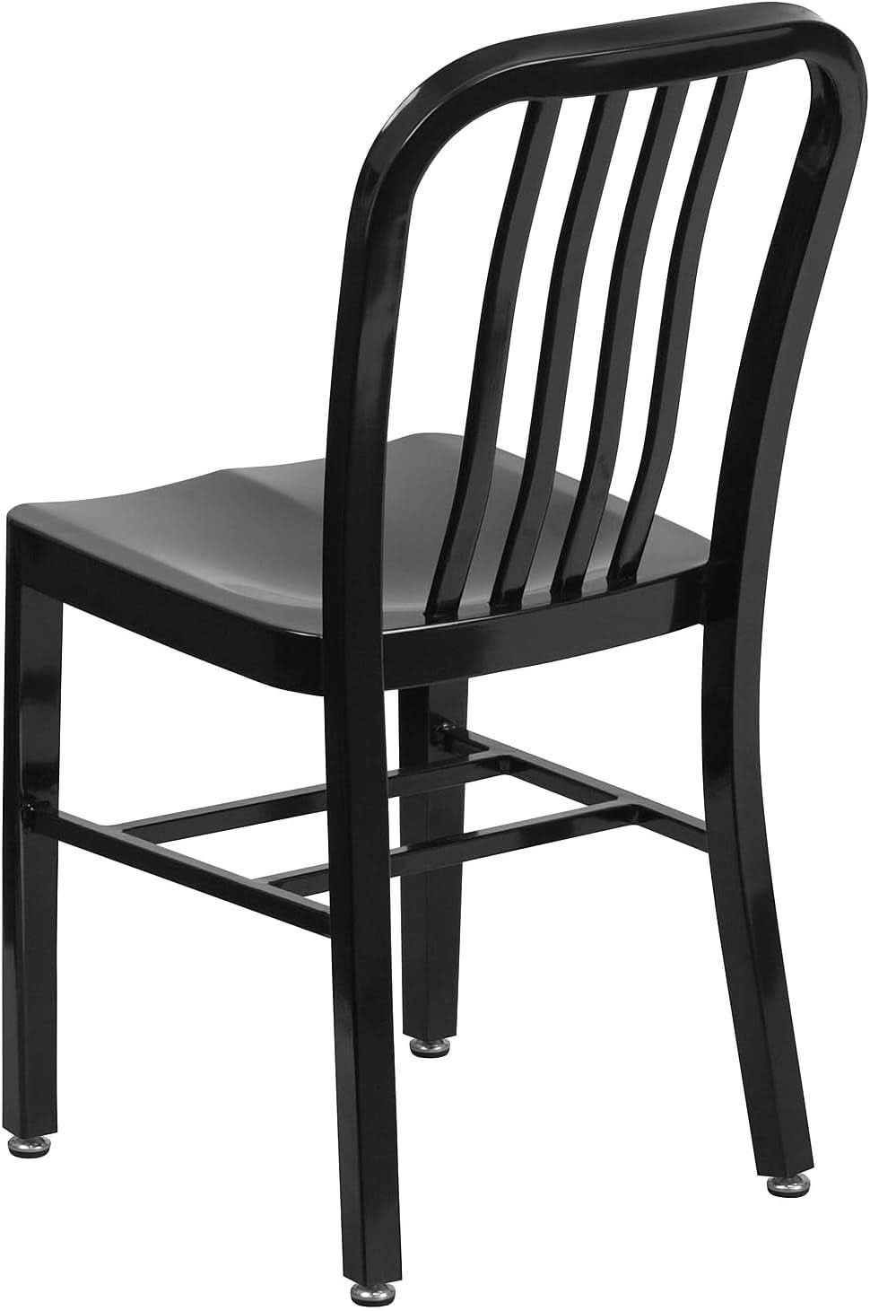 Commercial Grade Black Metal Indoor/Outdoor Dining Chair