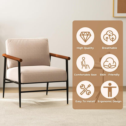 Contemporary Accent Chair in Linen