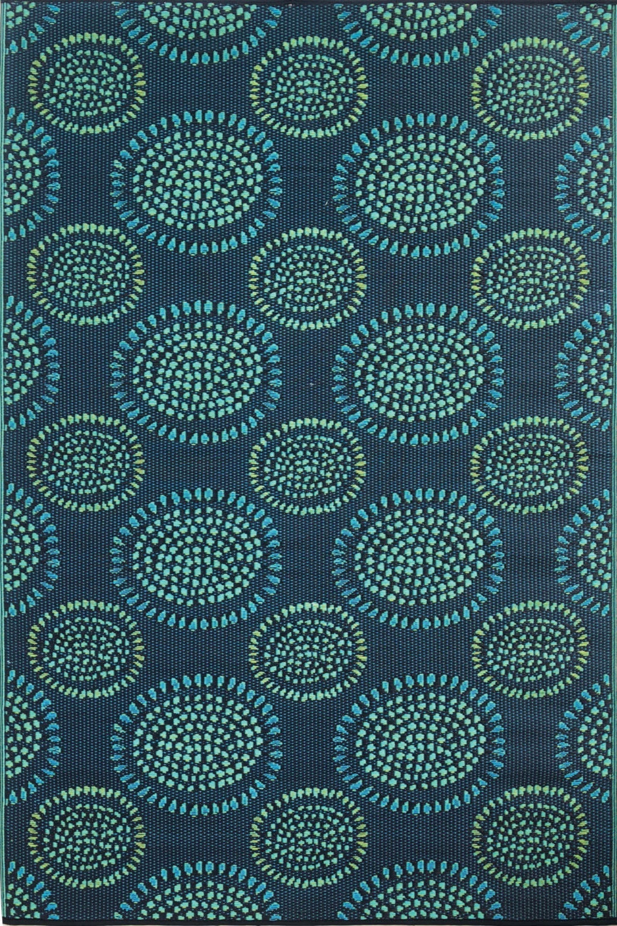 Molly Navy &amp; Aqua Outdoor Mat