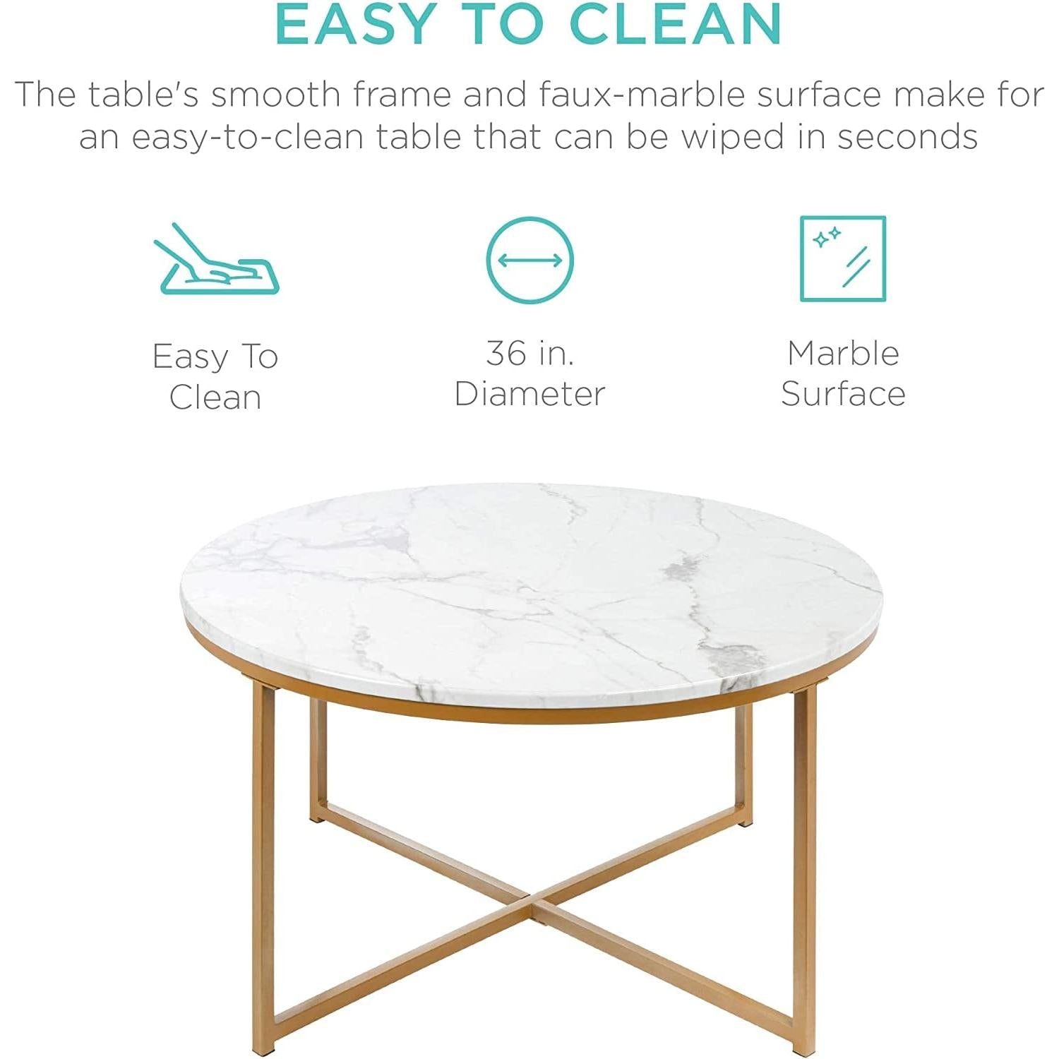 Marble and Gold Coffee Table