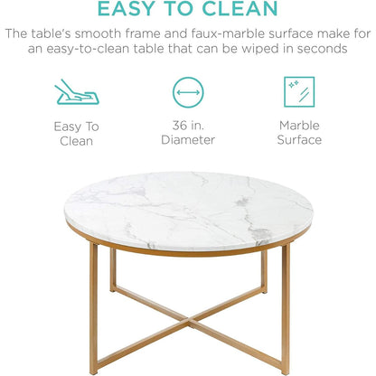 Marble and Gold Coffee Table