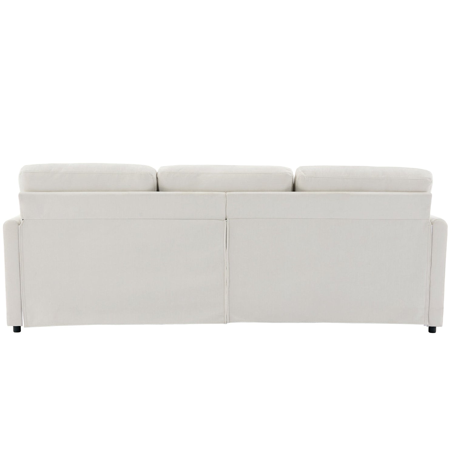 Cozy Upholstered 3-Seater Sofa with Plush Double Cushion and Ergonomic Design