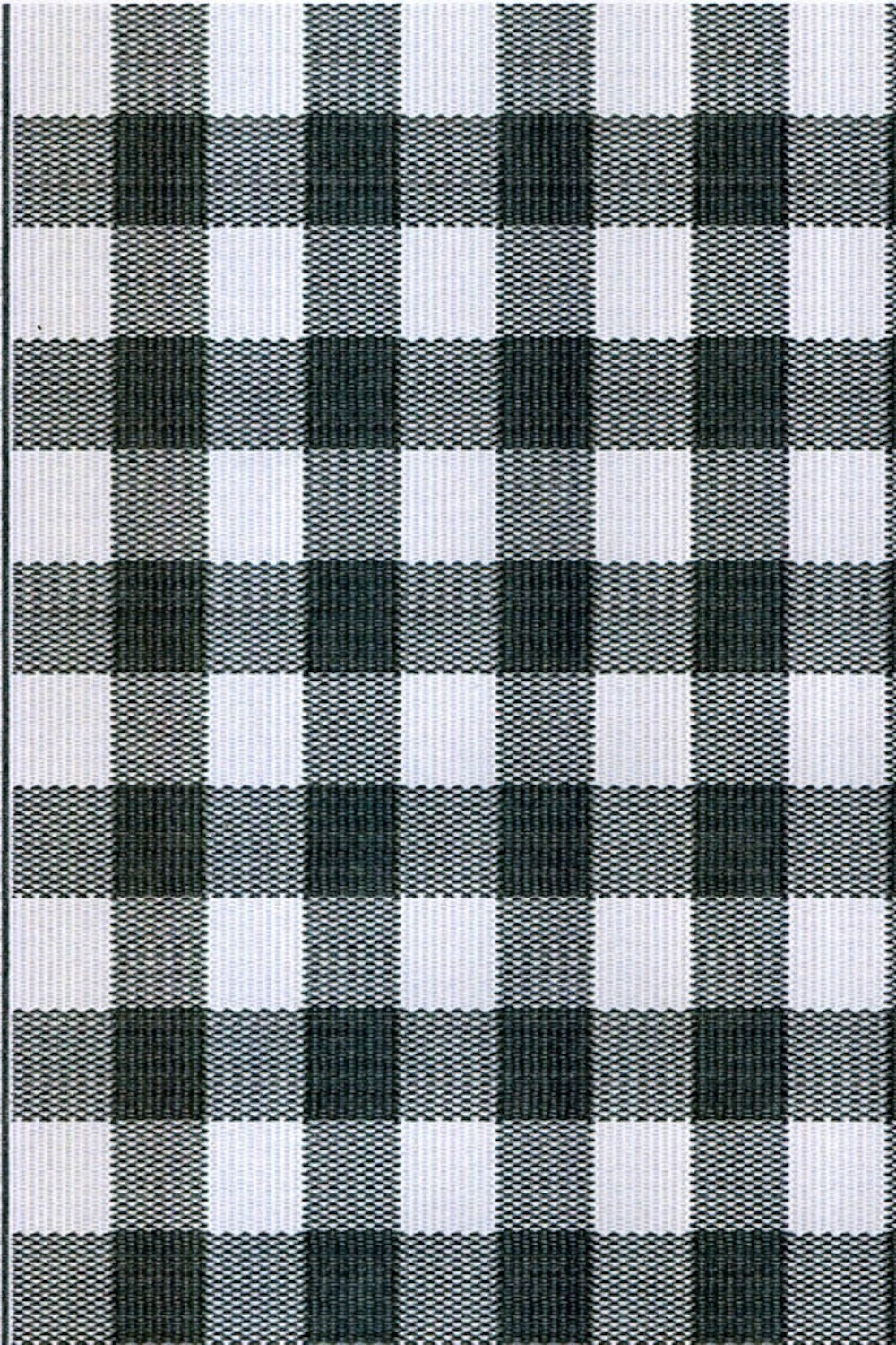 Buffalo Plaid Black &amp; White Outdoor Mat