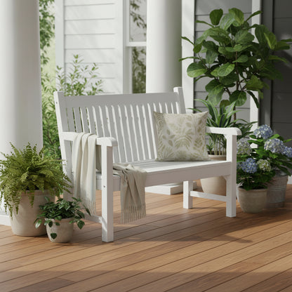 White Outdoor Bench